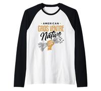 American Gros Ventre Nativo - Puño de Flechas Cultura India Camiseta Manga Raglan