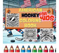 American Hockey Coloring Book: Coloring book for kids BOYS & GIRLS | for adult | Color Your Team | Hockey Art | for fans
