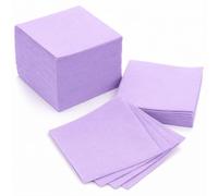 AMERICAN HOMESTEAD Servilletas de cóctel, servilletas desechables de alta calidad de 4.75 x 4.75 pulgadas, servilletas cuadradas a granel para bodas, fiestas, eventos y uso diario (lila, 100 unidades)