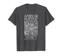 American Horror Story Logo & Elements TV Show Camiseta, Hombre, Jaspeado Oscuro, L
