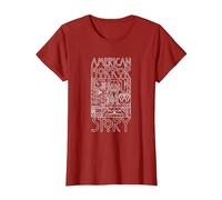 American Horror Story Logo & Elements TV Show Camiseta, Mujer, Arándano, XS
