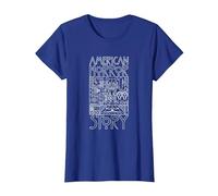 American Horror Story Logo & Elements TV Show Camiseta, Mujer, Azul Real, XXL