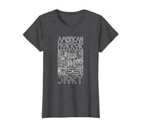 American Horror Story Logo & Elements TV Show Camiseta, Mujer, Jaspeado Oscuro, S