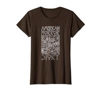 American Horror Story Logo & Elements TV Show Camiseta, Mujer, Marrón, XXL