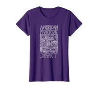 American Horror Story Logo & Elements TV Show Camiseta, Mujer, Morado, XL