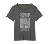 American Horror Story Logo & Elements TV Show Camiseta, Mujer Tallas Grandes, Asfalto, 1XL Grande