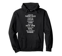 American Horror Story Seasons Text TV Show Sudadera con Capucha, Unisex para Adultos, Negro, XXL