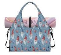 American July 4th Gnomes - Bolsa deportiva con compartimento para zapatos, fin de semana, bolsa de equipaje para gimnasio, yoga, viajes, color, L, Bolsa de viaje