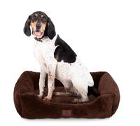 American Kennel Club Cama para Mascotas Cuddler con Entrada de Perfil bajo, diseño de Felpa de 30 Pulgadas para Perros medianos y Grandes, Cama para Perros ultrasuave, Lavable con Parte Inferior