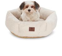 American Kennel Club Cama Redonda de Felpa para Perro, diseño de Dona Acogedor de 20 Pulgadas para Mascotas pequeñas, Cama ultrasuave y Lavable con Parte Inferior Antideslizante, Relleno Duradero de