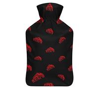 American Kenpo - Botella de agua de goma para karate con cubierta de felpa suave, bolsa de agua caliente para invierno, manos y pies, protección contra el frío, 1000 ml