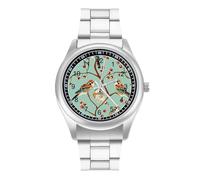 American Kestrel Pattern - Reloj casual para hombre con correa de acero inoxidable, aleación de cuarzo, reloj de pulsera