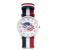 American Lip - Reloj deportivo para hombre y mujer, correa de nailon, reloj analógico de cuarzo