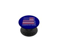 American Made Barcode Flag Stars & Stripes 4th July 1776 PopSockets PopGrip Adhesivo