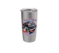 American Made mundialmente famoso clásico Muscle Car Cartoon Vaso térmico de acero inoxidable de doble pared