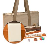 American Mahjong (Mahjongg, Mah-Jongg) Set w/ 166 Tiles, All-In-One Racks / Pushers, Accessories, and Soft Case / Bag - Mojave by Yellow Mountain Imports