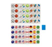 American Mahjong Set, Football Pattern Game Blocks Kit, Portable Tabletop Strategy Tile System, Smooth Engraved Resin Playing Pieces, Classic Family Board Game Style Design, for School Holiday Party
