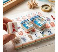 American Mahjong Set with Jokers Racks 160 Pastel Tri-Color Tiles