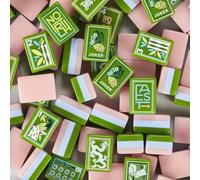 American Mahjong Set with Jokers Racks 160 Pastel Tri-Color Tiles