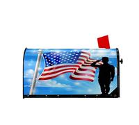 American Memorial Independence Day Mailbox Covers Magnetic Mailbox Wraps Post Letter Box Cover Standard Oversize 21 X 18 Mailwrap Garden Home Decor