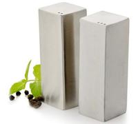American Metalcraft 212 Rectangle Stainless Steel Salt Pepper Set Silver