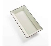 American Metalcraft AWMEL23 - Plato de melamina rectangular, color blanco antiguo, tamaño mediano