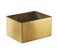 American Metalcraft gSPH4 Rectangular gold Sugar Packet Holder, Satin Finish, 2-34 inches L Square