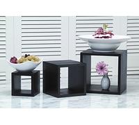American Metalcraft RSB1 Elevadores de 9 cm de largo x 9 cm de ancho, color negro, juego de 3