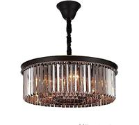 American Minimalist Pendant 3 Tier K9 Crystal Round Hanging Ceiling Light Fixture, LED Chandelier