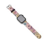 American Money - Correas de repuesto coloridas de silicona para reloj Apple Watch, 38mm/40mm, Acero inoxidable, Amatista