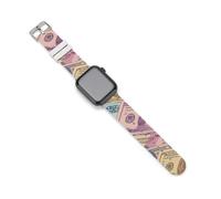American Money - Correas de repuesto coloridas de silicona para reloj Apple Watch, 42mm/44mm, Acero inoxidable, Amatista