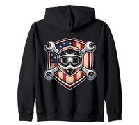 American Motocross Casco Patriótico Dirt Bike Rider USA MX Sudadera con Capucha