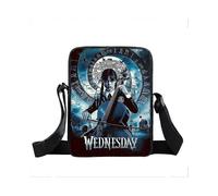 American Movie Tv Wednesday Addams Crossbody Bag Adams Family Punk Shoulder Bags for Travel Satchel Purse Phone Holder Book Bag