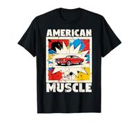 American Muscle Car Lovers Comic Style Auto Mechanic Camiseta