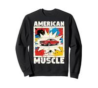 American Muscle Car Lovers Comic Style Auto Mechanic Sudadera