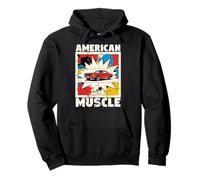 American Muscle Car Lovers Comic Style Auto Mechanic Sudadera con Capucha