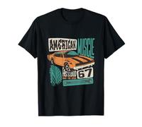 American Muscle Car Rápido Y Fuerte 67 Clásico Vintage Camiseta