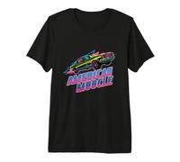 American Muscle Car Vintage 80s Synthwave Geométrico Retro Camiseta Premium