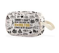 American Musical - Bolsa de maquillaje transparente, regalo de teatro musical para amantes de la música, Sobre la letra Cbag Eu, Multifuncional: