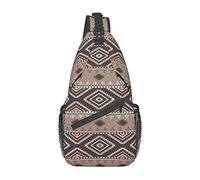 American Native Pattern Sling Bag, Casual Crossbody Shoulder Bag Senderismo Mochila Crossbody Hombro Mochila Travel Chest Pack para Hombres Mujeres