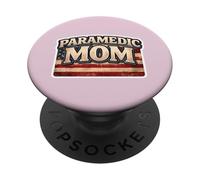 American Paramedic Mom Orgullosa EMT Día de la Madre EMS Mama USA PopSockets PopGrip Adhesivo