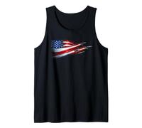 American Patriotic Fighter Jets USA Flag ondeando el 4 de Julio Camiseta sin Mangas