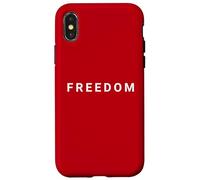 American Patriotic Minimal Design Freedom Carcasa para iPhone X/XS