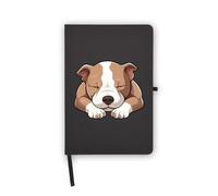 American Pit Bull Terrier - Cuaderno para dueño de mascotas, páginas en blanco, cubierta de piel sintética, planificador, diario, cuaderno de trabajo