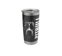 American Pit Bull Terrier Owner White Graphic Dog Portrait Vaso térmico de acero inoxidable de doble pared