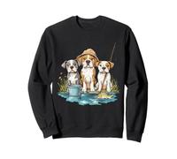 American Pit Bull Terrier Perros Pesca Estanque Cachorro Lago P Sudadera