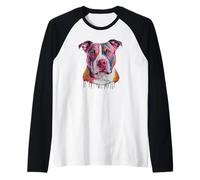 American Pit Bull Terrier Pittie APBT Camiseta Manga Raglan