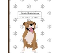 American Pitbull Composition Notebook: American Pit Bull Lined Notebook/Journal Cute Gifts Kids Teens Students Dog Lovers | 110 pages, 7.5 x 9.25"