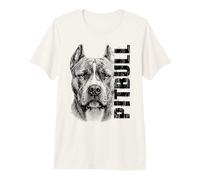 American Pitbull Terrier Dog Portrait Bullie Breed Design Camiseta Premium