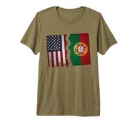 American Portugal Roots Pride Heart Hombres Mujeres Niños Camiseta Premium
